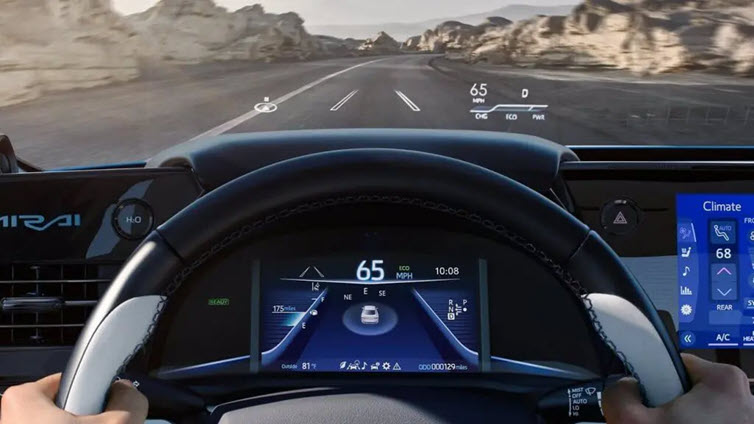2023 Toyota Mirai Available Color Head-Up Display