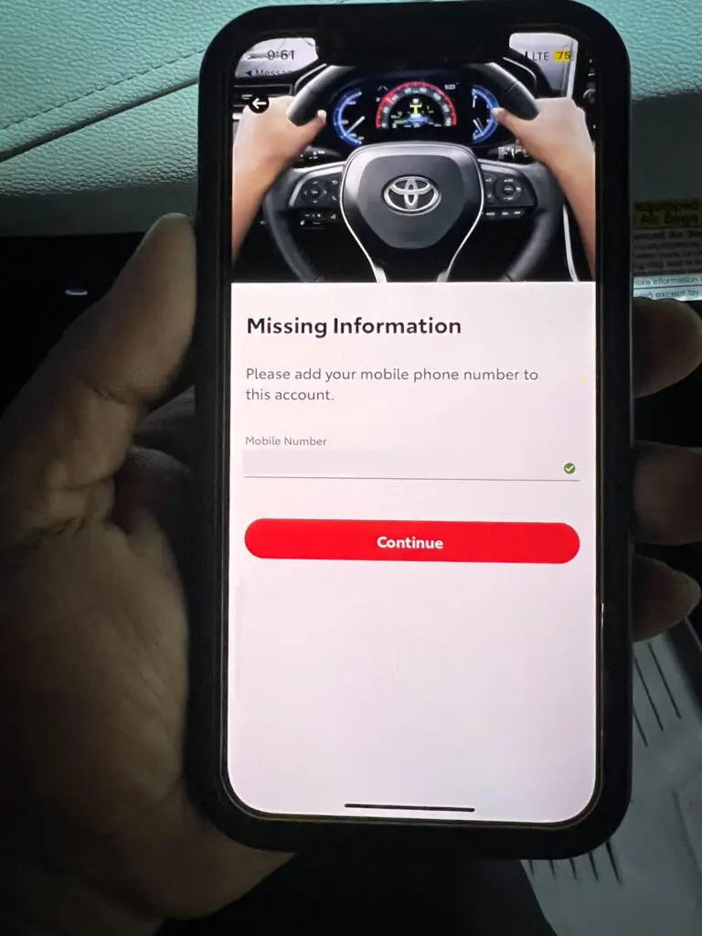 Toyota App Account Sign-in